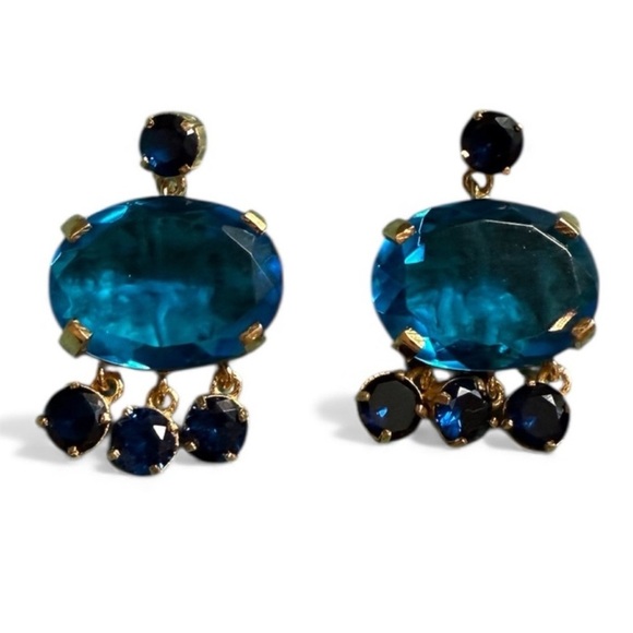 latelita Jewelry - NWOT Latelita Large Blue Statement Earings